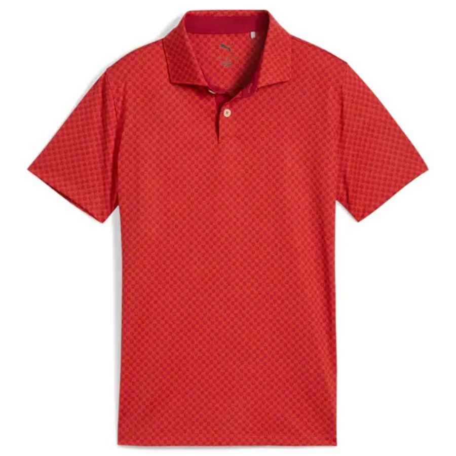 Áo golf tay ngắn trẻ em Boys Mattr Micro Floral Polo - Red Fire / DarkÁo golf tay ngắn trẻ em Boys Mattr Micro Floral Polo - Red Fire / Dark Crimson 63113903 | PUMA