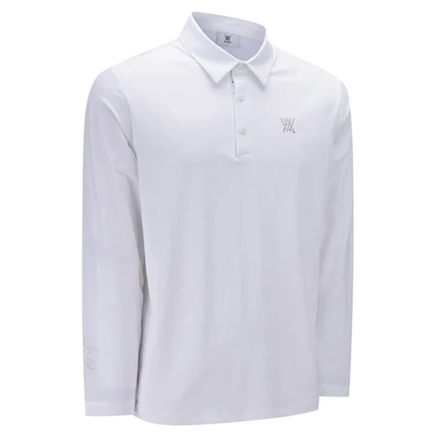 Áo golf nam tay dài Band Detail Long T-Shirt - White AGEMMTS22WH | Ane