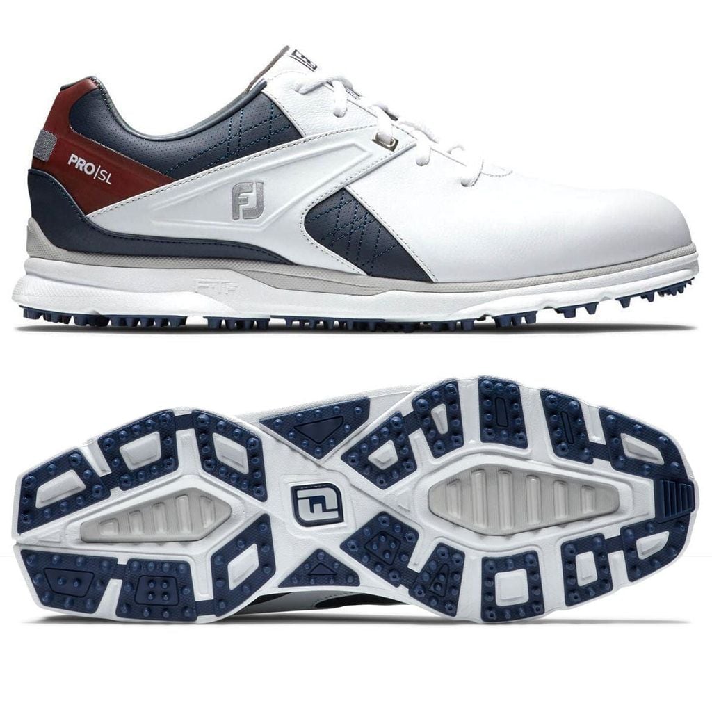Giày Golf Nam PRO SL 53848S Extra Wide | FootJoyGiày golf nam BS M PRO SL SPKL WHT/RED/NVY 53848 | FootJoy