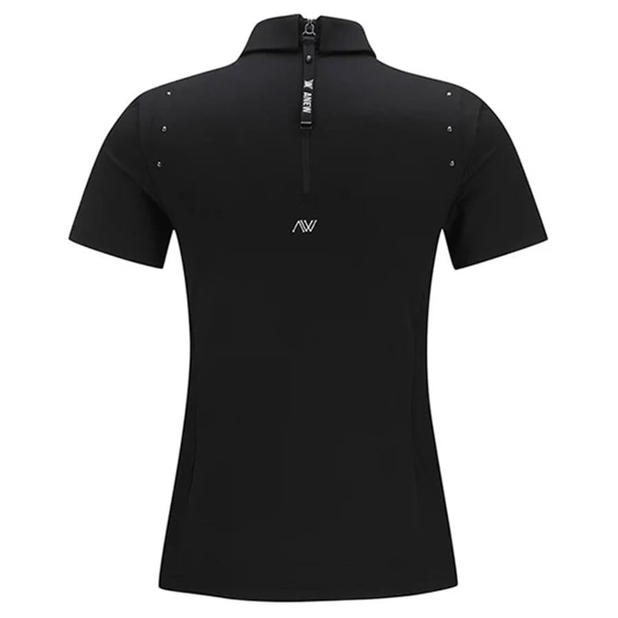Áo golf nữ tay ngắn Beads Point Short T-Shirt - Black AGEMWTS06BK | An