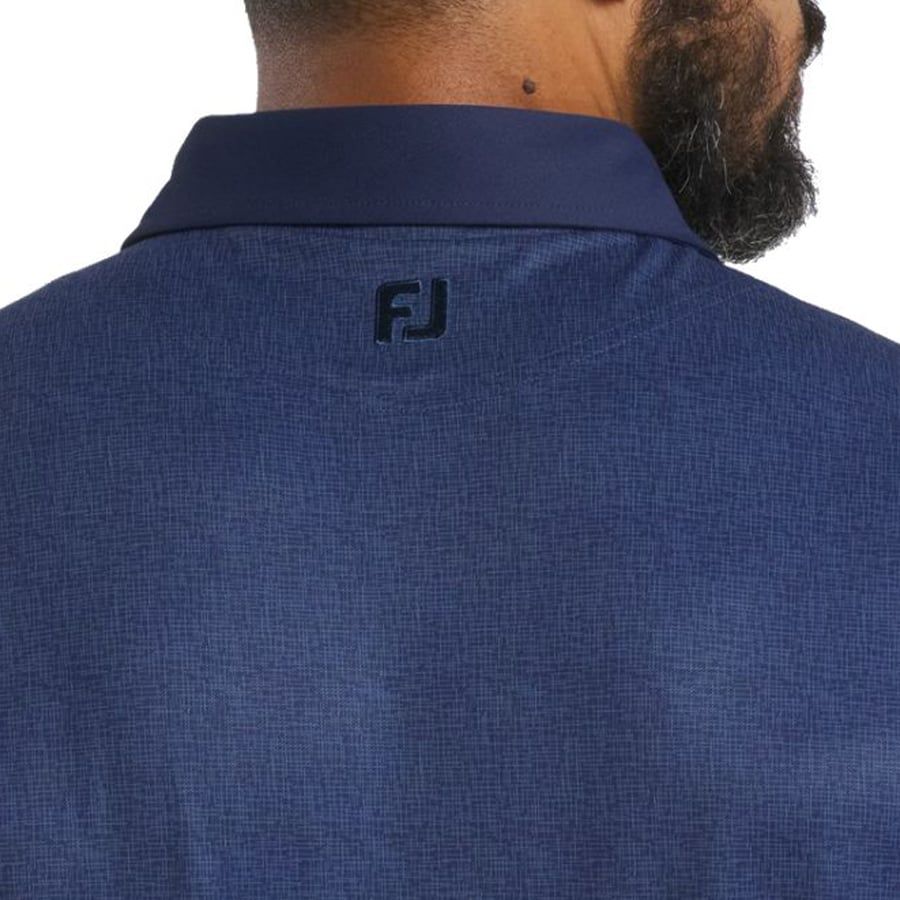 Áo Golf Tay Ngắn FootJoy Tonal Texture Print Pique, Spread Collar 3267