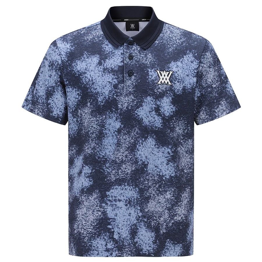 Áo golf nam tay ngắn Sprinkled Pattern Short T-Shirt - Lime AGEMMTS12LÁo golf nam tay ngắn Sprinkled Pattern Short T-Shirt - NAVY AGEMMTS12NA | Anew Golf