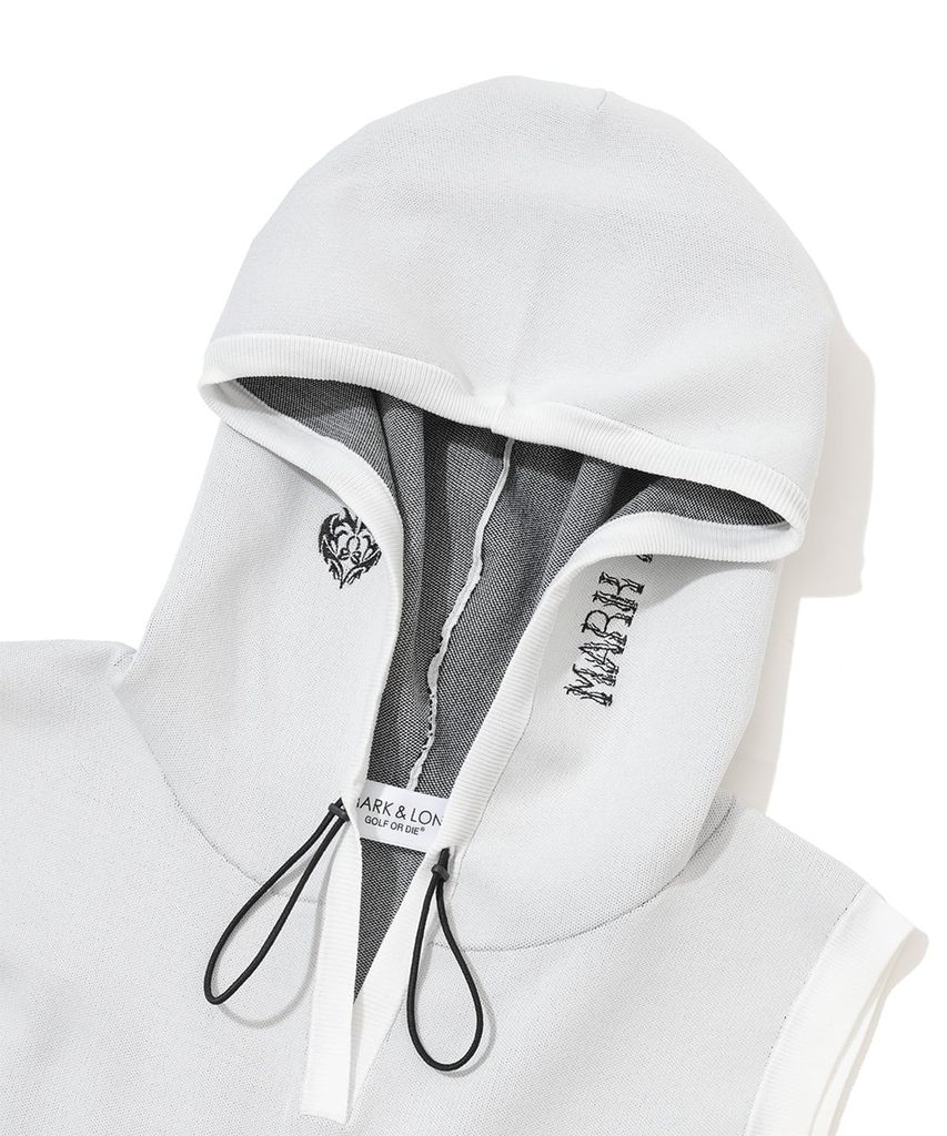 Áo Golf Nữ Tay Ngắn Duel Hooded Knit Mesh Vest MLW-6A-AB32 | MARK & LO