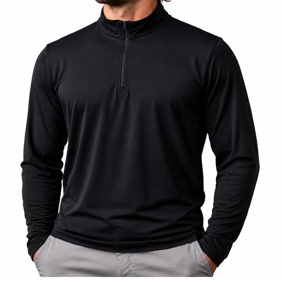 Áo Golf Nam Tay Dài 1/4 zip - Blackout WS101703 | WildsideÁo Golf Nam Tay Dài 1/4 zip - Blackout WS101703 | Wildside