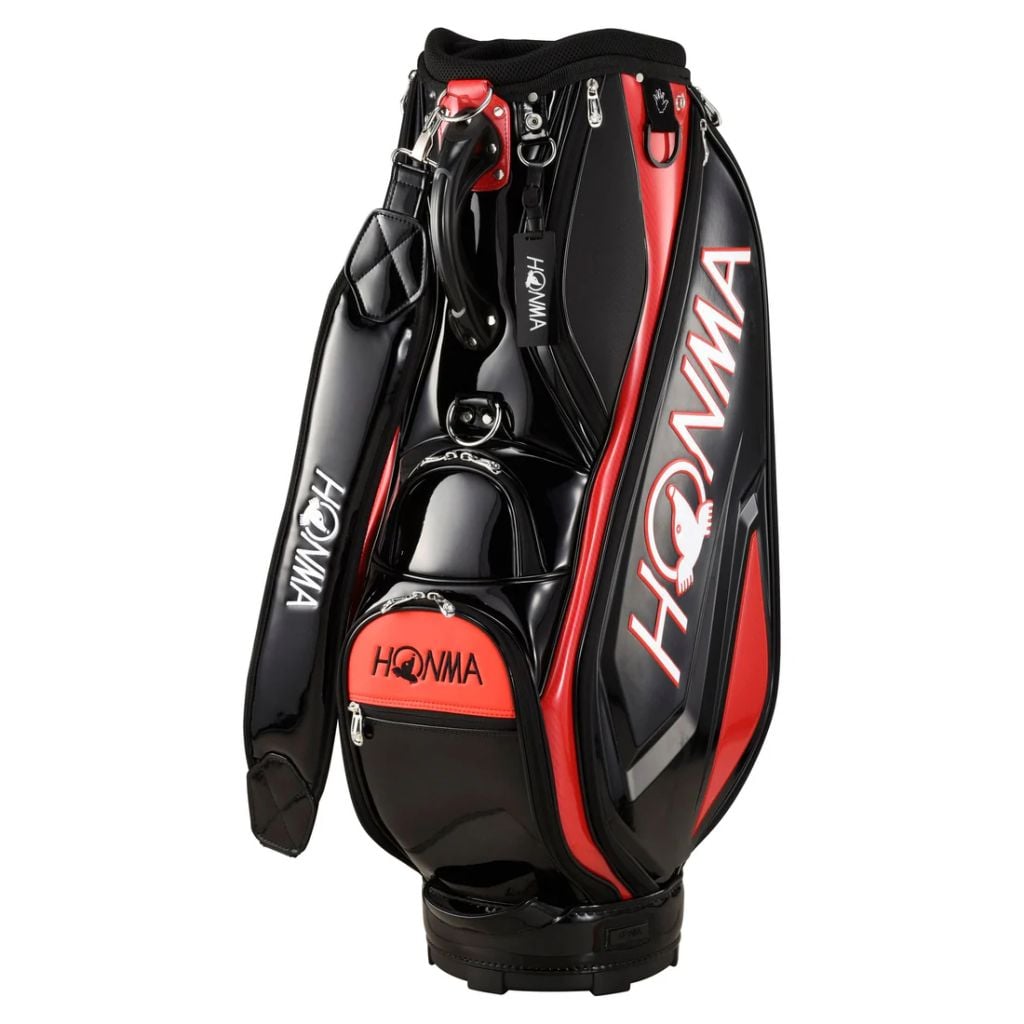 Phiên bản màu đen túi gậy golf CB12305 PU bóng 4.5kg 7ô | HONMATúi Gậy Golf PU Bóng CB12305 BLACK/RED | HONMA