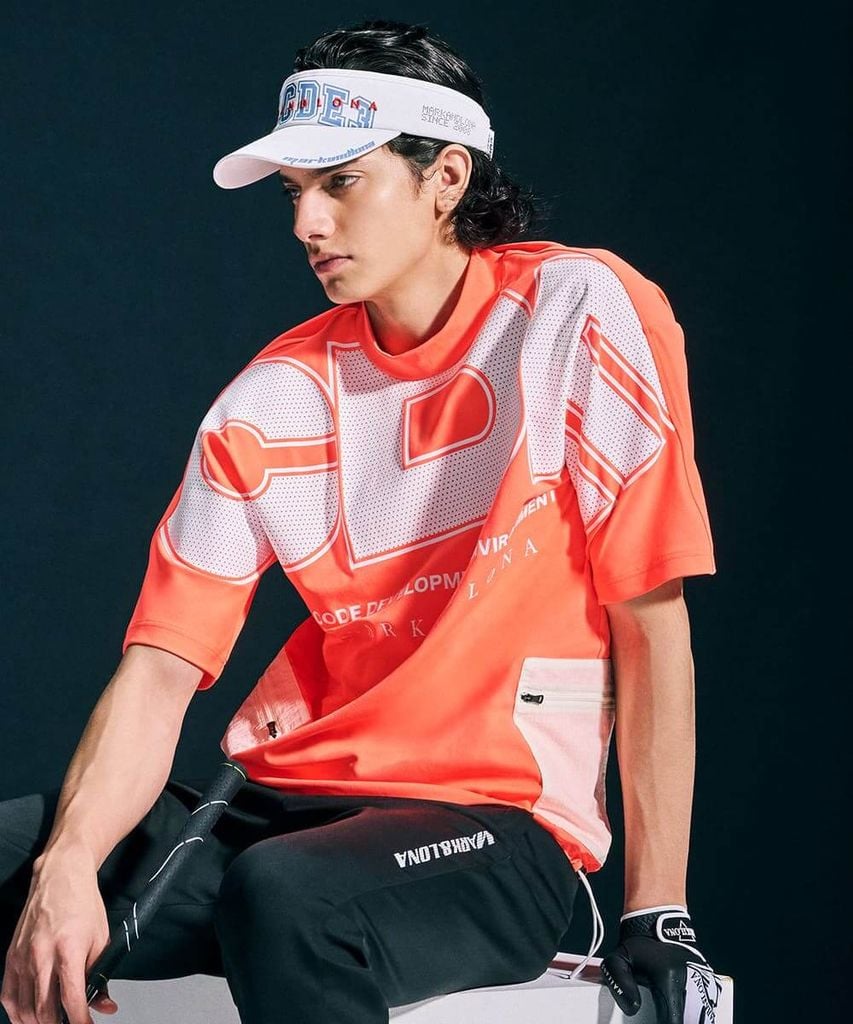 Áo golf nam tay ngắn CD12-DPMT MCM-5A-AA53 (Orange) | MARK & LONA