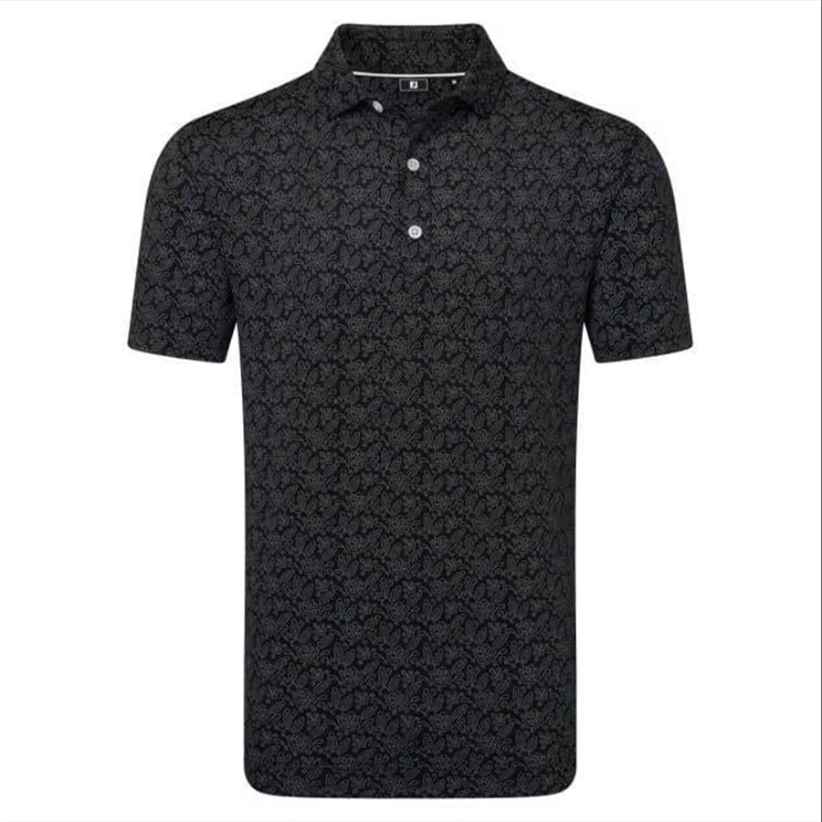 Áo Golf Nam Tay Ngắn Wingtip Floral Lisle Self Collar 39485 | FootjoyÁo Golf Tay Ngắn Footjoy Wingtip Floral Lisle Self Collar 39485 | Footjoy