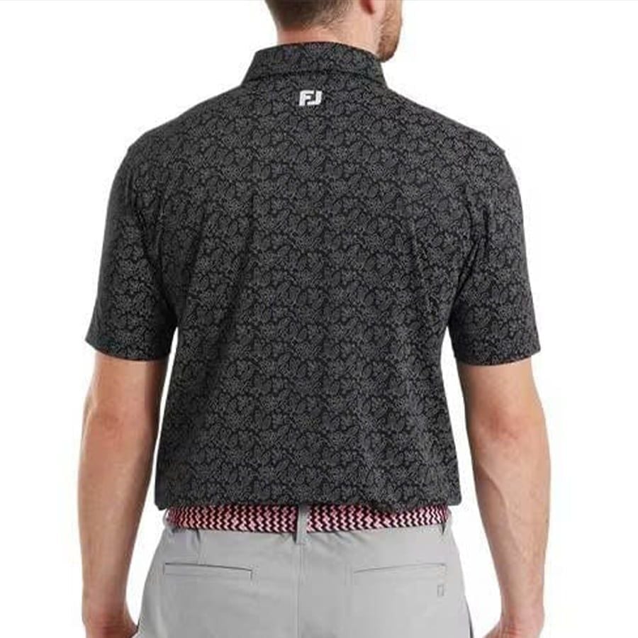 Áo Golf Nam Tay Ngắn Wingtip Floral Lisle Self Collar 39485 | Footjoy