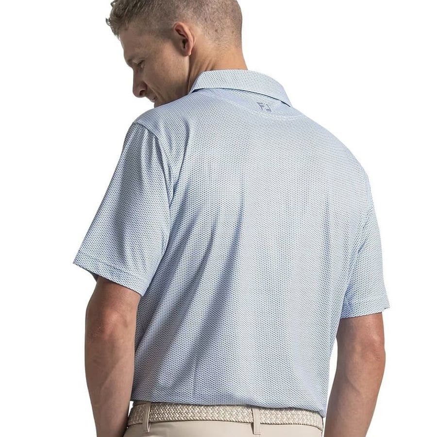 Áo Golf Nam Tay Ngắn Wave Print Lisle Self Collar 39494 | Footjoy
