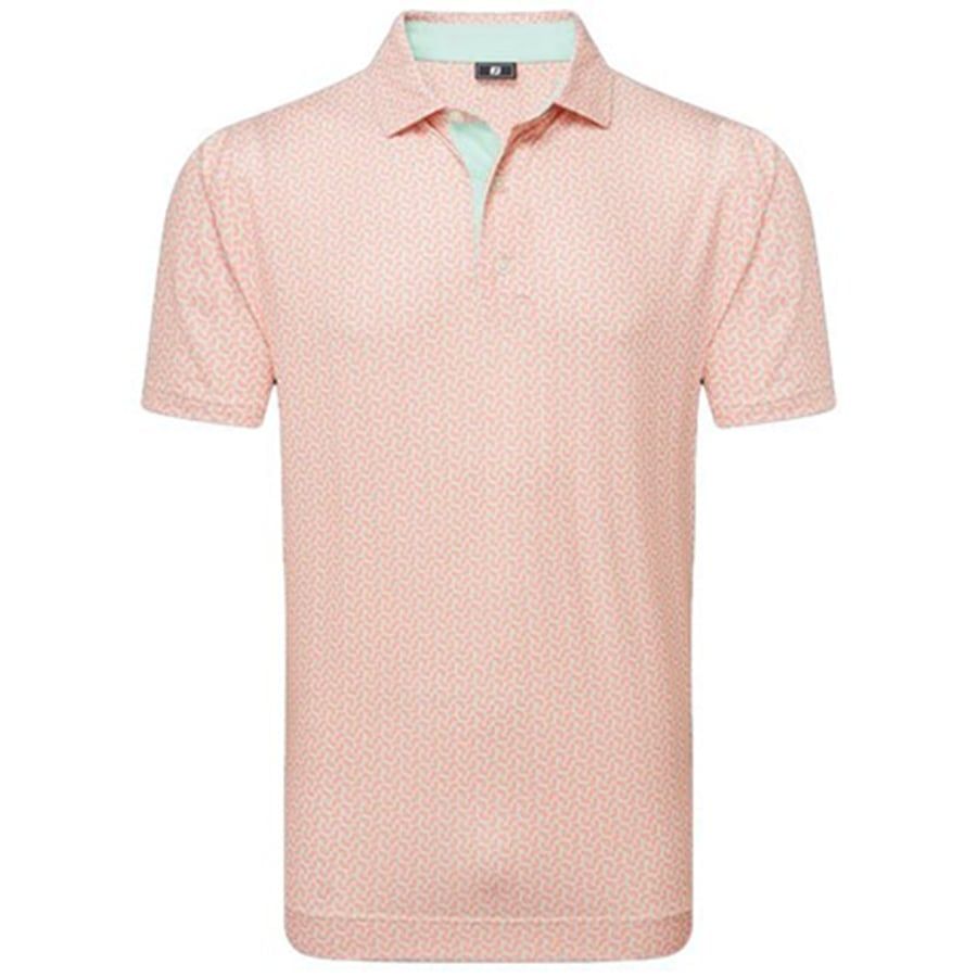 Áo Golf Nam Tay Ngắn Citrus Print Lisle, Self Collar 32594 | FootJoyÁo Golf Tay Ngắn FootJoy Citrus Print Lisle, Self Collar 32594 | FootJoy