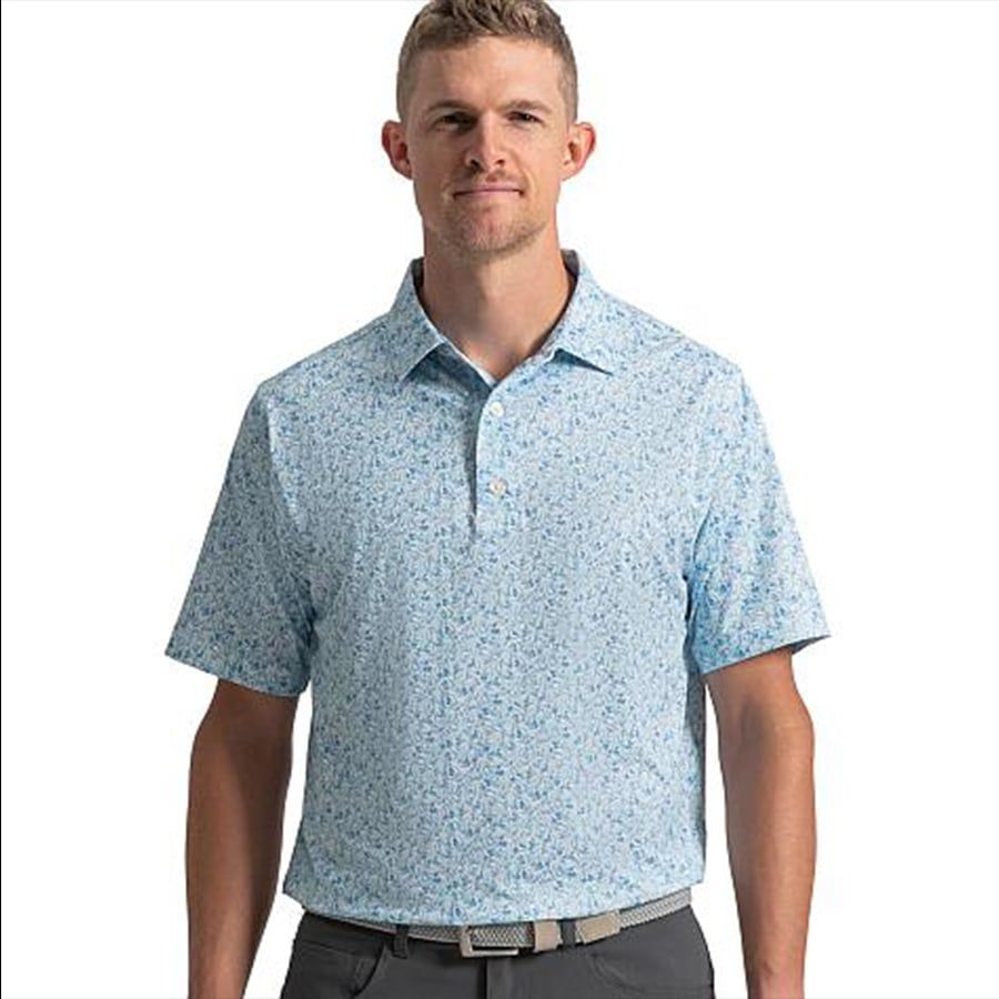 Áo Golf Nam Tay Ngắn Meadow Print Lisle Self Collar 39450 | Footjoy