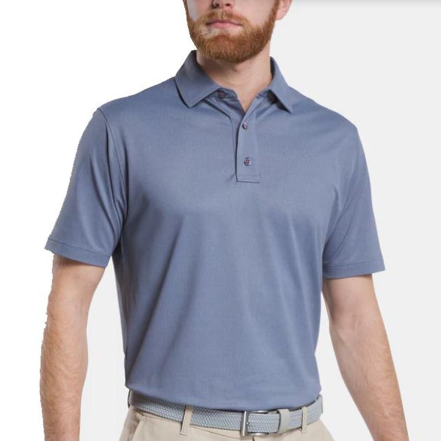 Áo Golf Tay Ngắn FootJoy Tonal Texture Print Pique, Spread Collar 3268