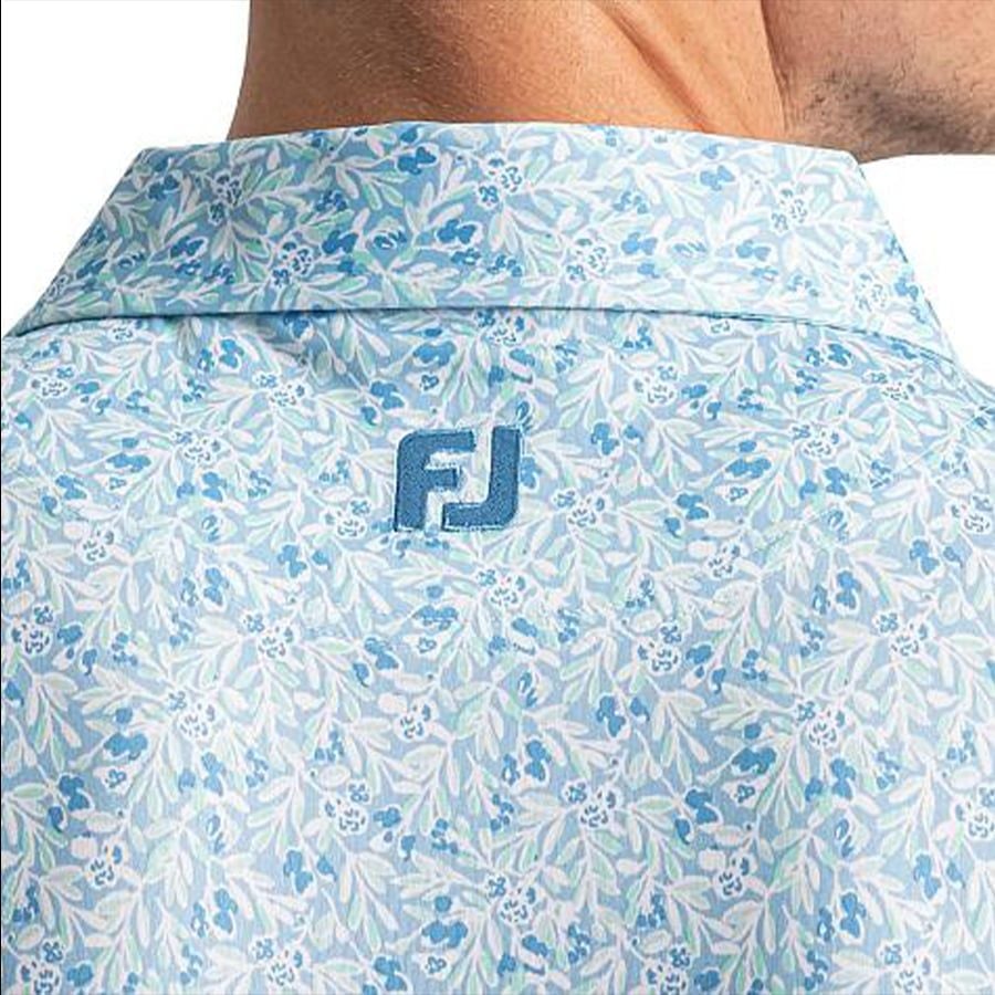 Áo Golf Nam Tay Ngắn Meadow Print Lisle Self Collar 39450 | Footjoy
