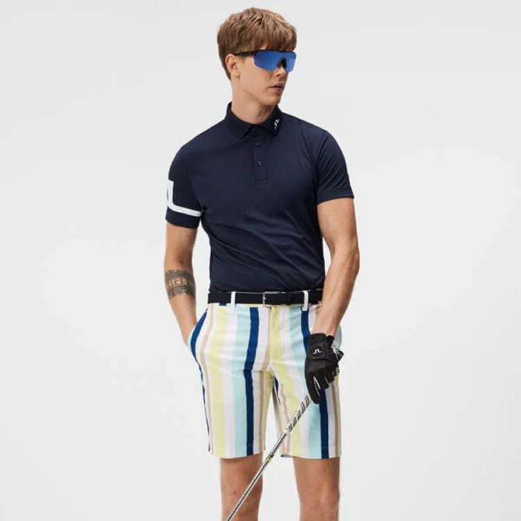 Quần shorts golf nam Tim Print Shorts Painted Stripe Wax Yellow GMPA08