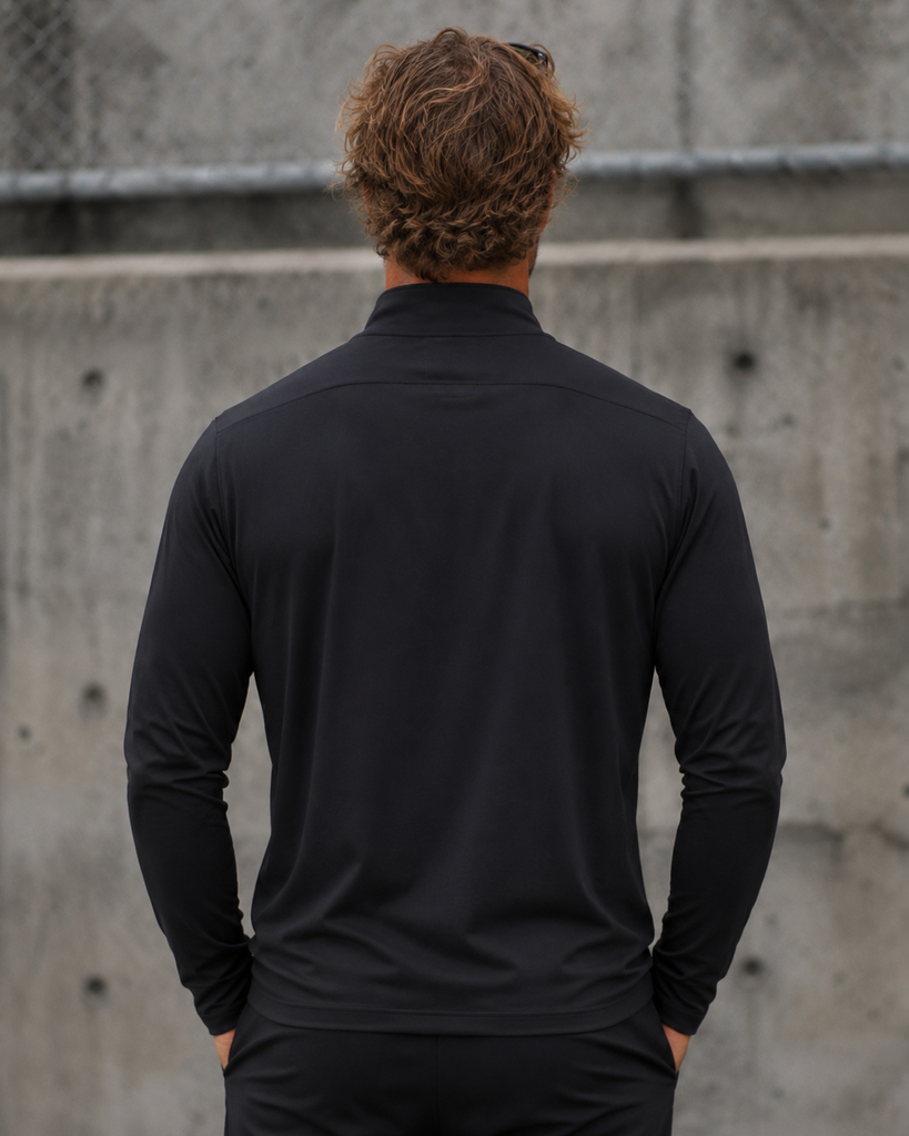Áo Golf Nam Tay Dài 1/4 zip - Blackout WS101703 | Wildside