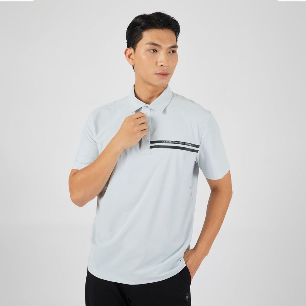 Áo golf tay ngắn nam GP121MTS33-GREY | Le Coq Sportif