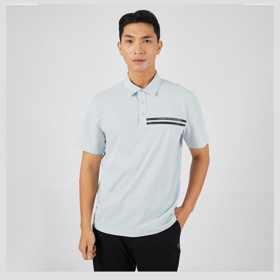 Áo golf tay ngắn nam GP121MTS33-GREY | Le Coq SportifÁo golf tay ngắn nam GP121MTS33-GREY | Le Coq Sportif