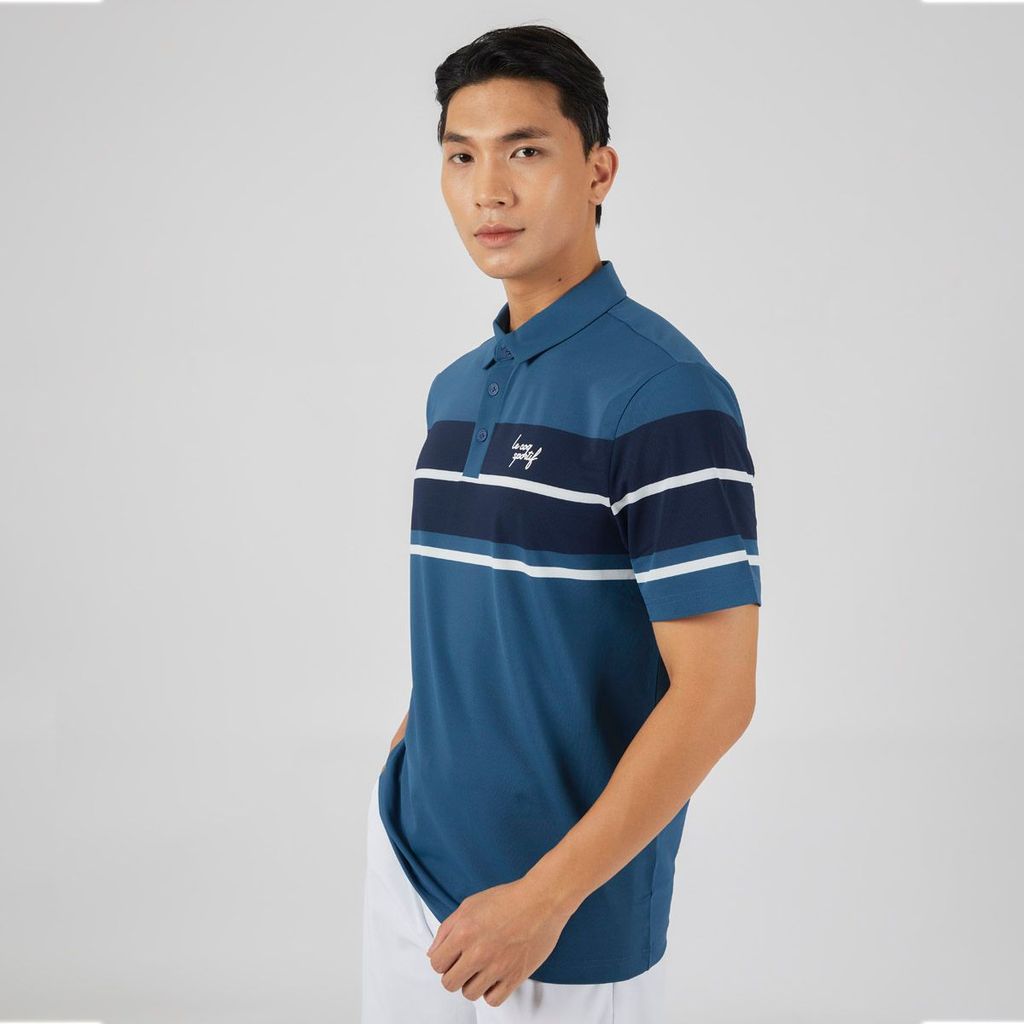 Áo golf tay ngắn nam GP121MTS36-DGRN | Le Coq Sportif