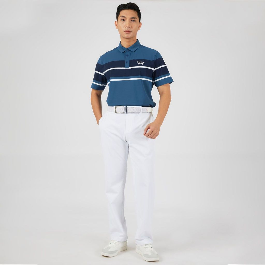 Áo golf tay ngắn nam GP121MTS36-DGRN | Le Coq Sportif