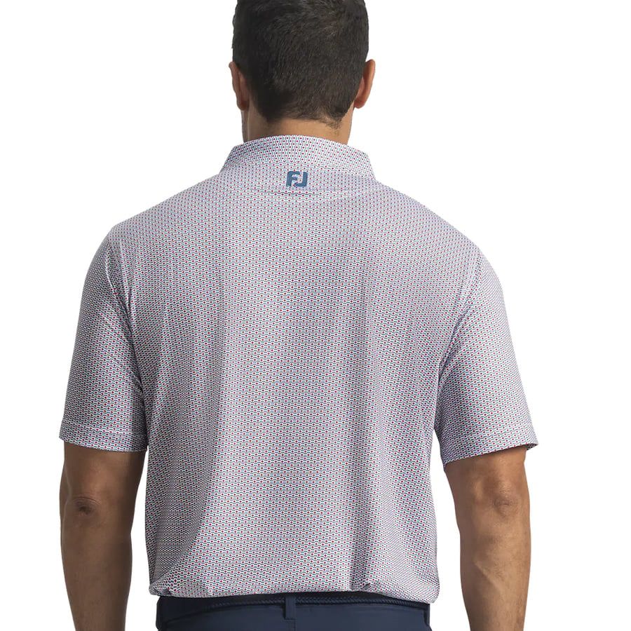 Áo Golf Tay Ngắn Nautical Flag Print Lisle Self Collar 3948