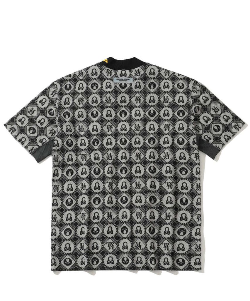 Áo golf nam tay ngắn B.O.C Mesh Mock Tee MLM-5A-AA12 (Black) | MARK &