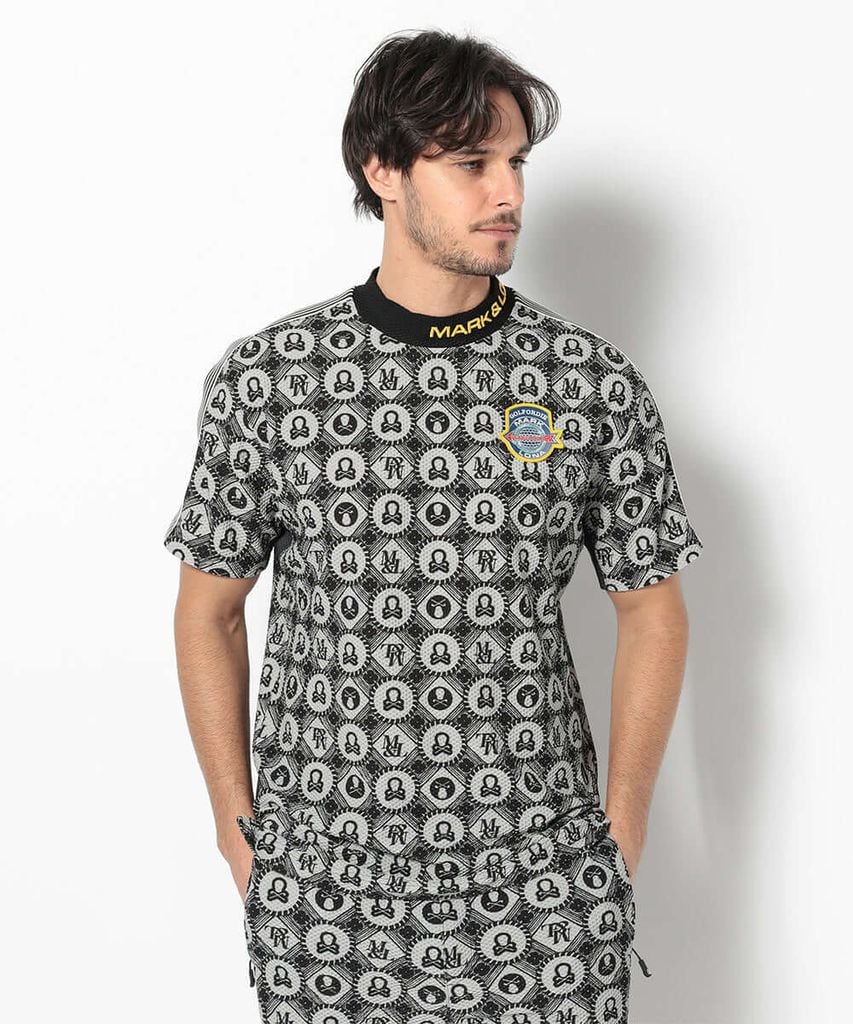 Áo golf nam tay ngắn B.O.C Mesh Mock Tee MLM-5A-AA12 (Black) | MARK &