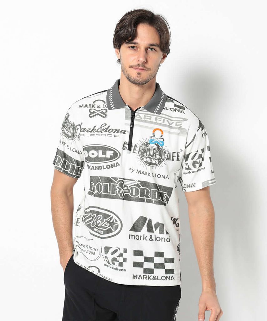 Áo golf nam tay ngắn Mirage Pile Polo MLM-5A-AP09 (White) | MARK & LON