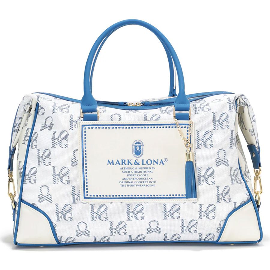 Túi golf xách tay Ever Monogram Mesh Boston Bag MLS-5A-SB31 (Blue) | MTúi golf xách tay Ever Monogram Mesh Boston Bag MLS-5A-SB31 (Blue) | MARK & LONA