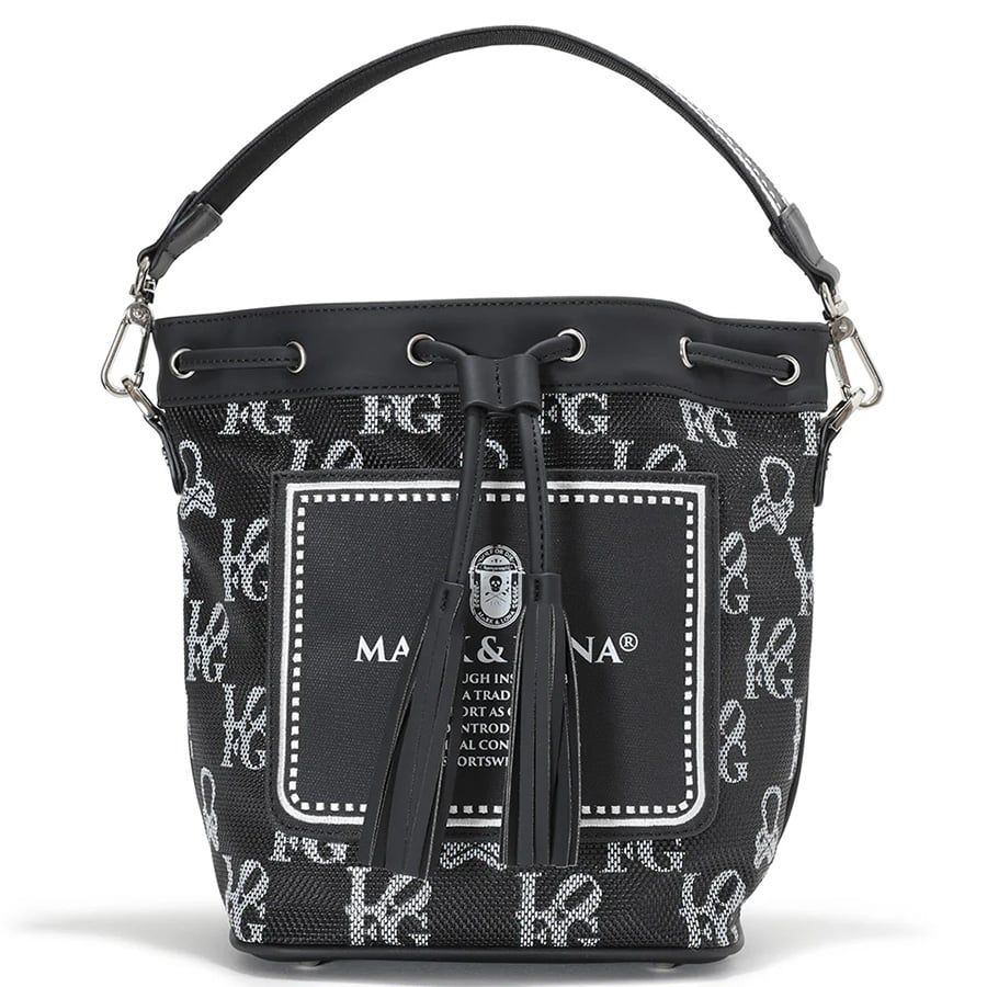 Túi golf cầm tay nữ Ever Monogram Mesh Cinch Bag MLS-5A-SB33 (Black) |Túi golf cầm tay nữ Ever Monogram Mesh Cinch Bag MLS-5A-SB33 (Black) | MARK & LONA