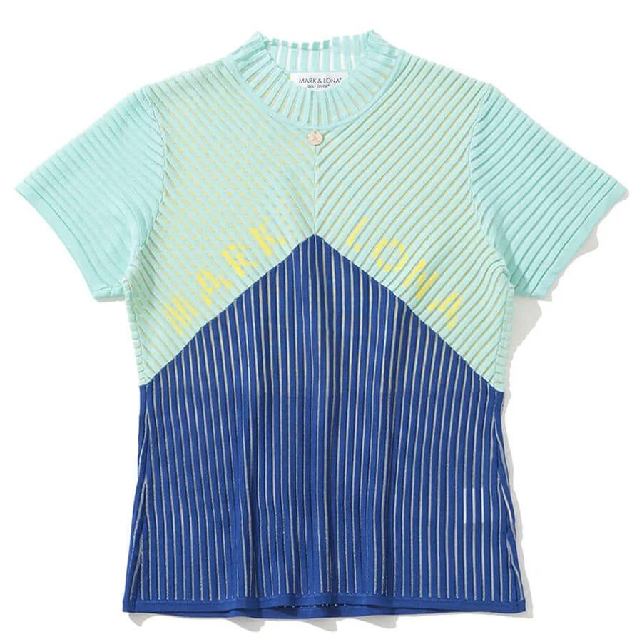 Áo golf nữ tay ngắn Dual Tone Ribbed Knit MLW-5A-AB06 (Mint) | MARK & Áo golf nữ tay ngắn Dual Tone Ribbed Knit MLW-5A-AB06 (Mint) | MARK & LONA