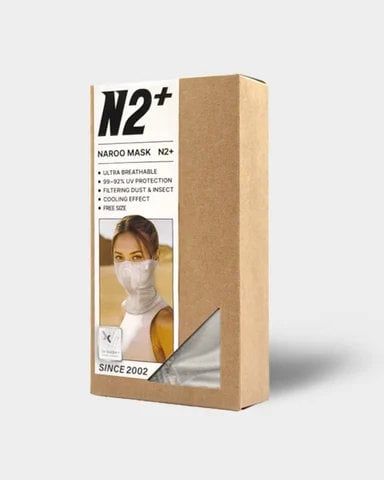 Khẩu trang N2+ Advanced UV Sun Protection Face Mask SILVER WHITE | NAR