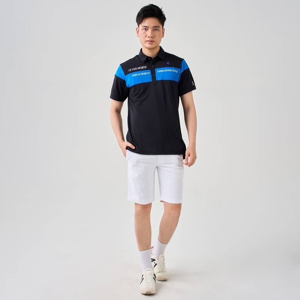Áo golf tay ngắn nam QGMXJA19V-BK00 | Le Coq Sportif