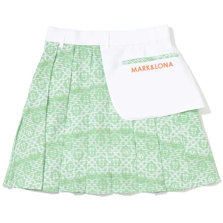 Váy Golf Ritmo Monogram Pleated Skirt GREEN MLW-6A-AE08 | MARK & LONA