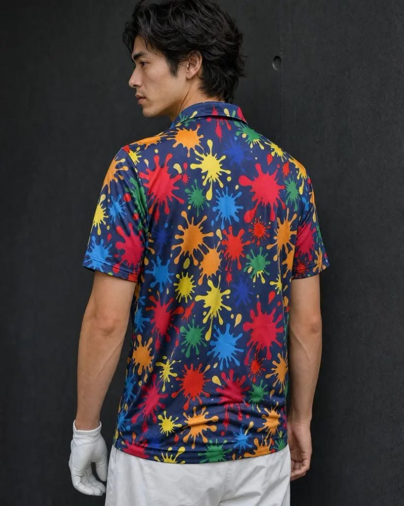 Áo Golf Nam Tay Ngắn Pain Splatter Polo - Ultracool WS1001011-217 | Wi