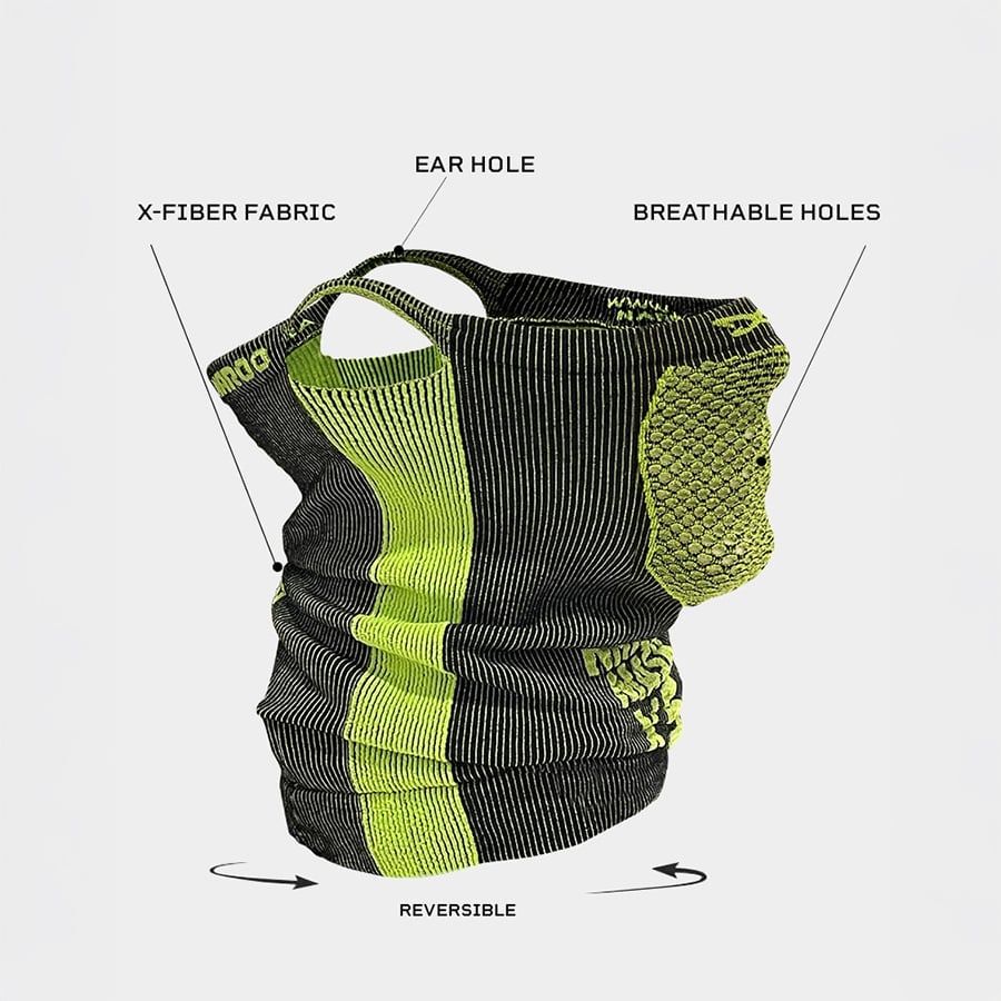 Khẩu trang X5 2-in-1 Reversible Breathable Windproof Neck Gaiter BLACK