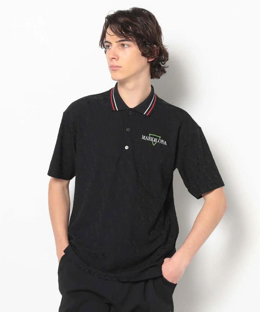 Áo golf nam tay ngắn CD12-GTPL MCM-5A-AP51 (Black) | MARK & LONA