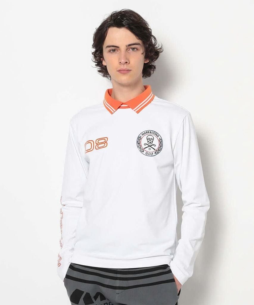 Áo golf nam tay dài Octa8 Performance Long-Sleeve Polo MLM-5A-AP02 (Wh