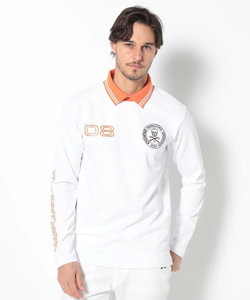 Áo golf nam tay dài Octa8 Performance Long-Sleeve Polo MLM-5A-AP02 (Wh