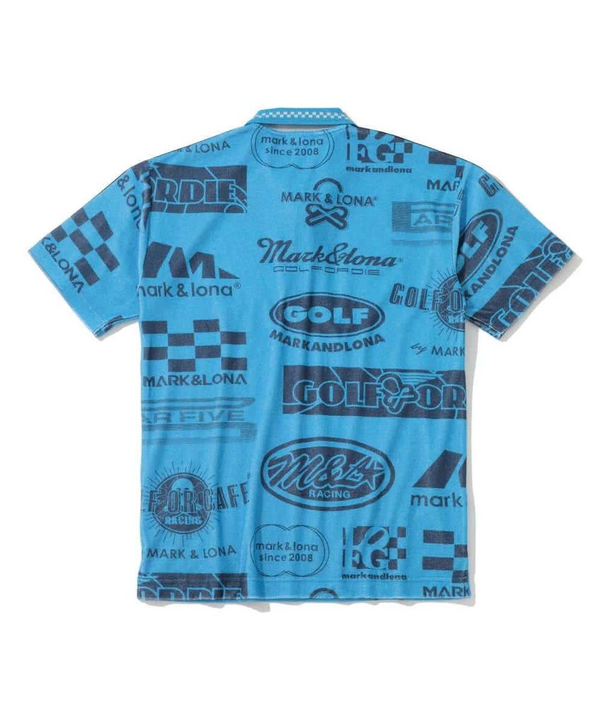 Áo golf nam tay ngắn Mirage Pile Polo MLM-5A-AP09 (Blue) | MARK & LONA