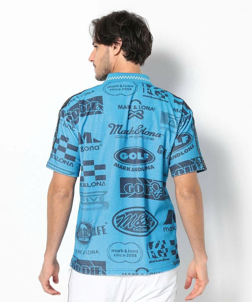 Áo golf nam tay ngắn Mirage Pile Polo MLM-5A-AP09 (Blue) | MARK & LONA