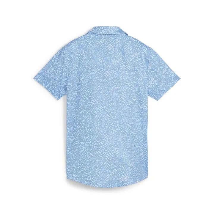 Áo golf nữ tay ngắn W CLOUDSPUN Microdot SS Polo - Blue Skies - White