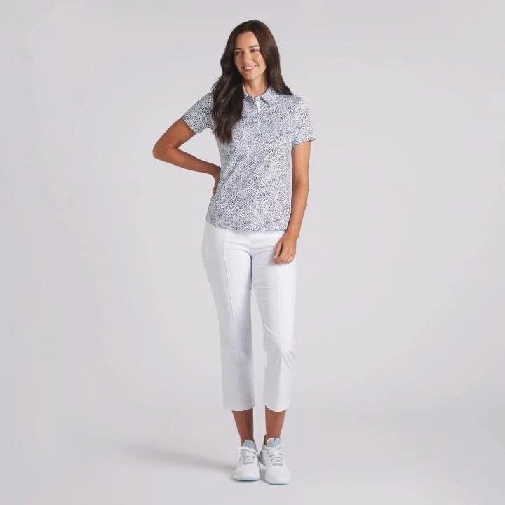 Áo golf nữ tay ngắn W CLOUDSPUN Microdot SS Polo - White Glow - Deep N