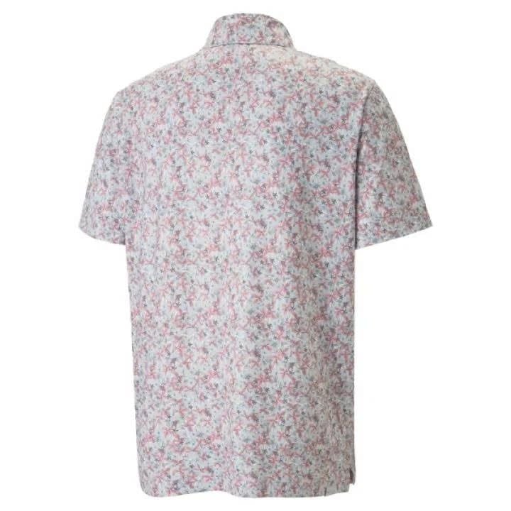 Áo golf tay ngắn nam Mattr Florals Polo - High Rise-Flamingo Pink 5374