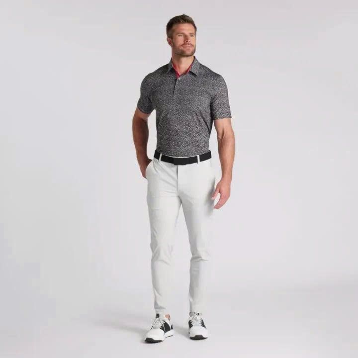 Áo golf tay ngắn nam MATTR Piranha Polo - Puma Black - White Glow 6244