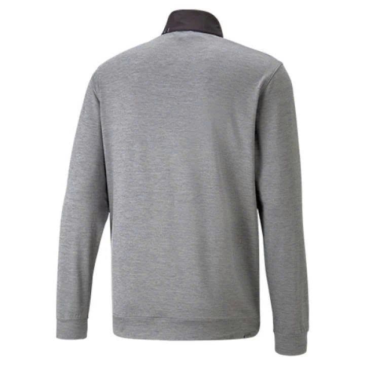 Áo khoác nam Cloudspun Colorblock ¼ Zip - Puma Black Heather-QUIET SHA