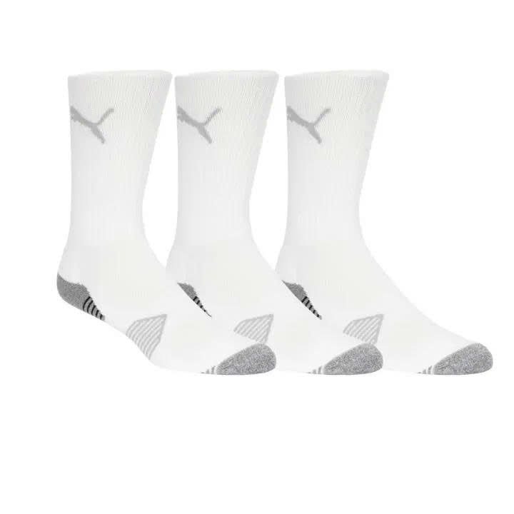 Combo 3 đôi vớ golf PUMA ESSENTIAL CREW CUT 3 PAIR PACK - Bright White