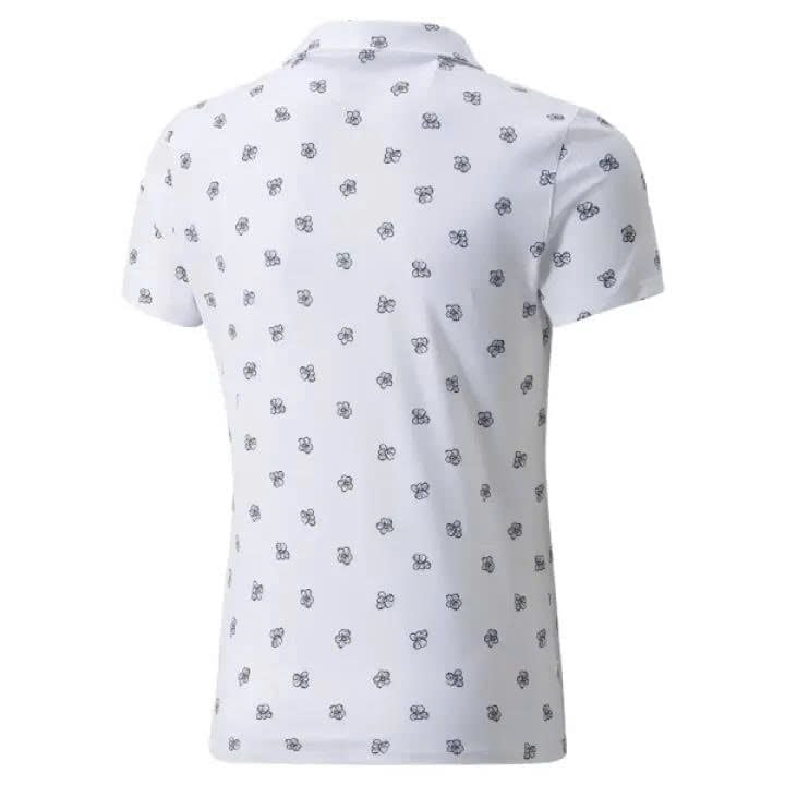 Áo golf tay ngắn trẻ em MATTR Hibiscus Polo Girls - Bright White 53434