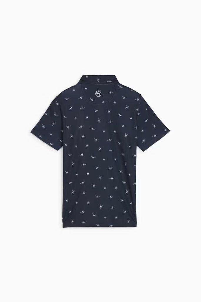 Áo golf tay ngắn trẻ em Mattr Skulls Polo Boys - Deep Navy-Melon Punch