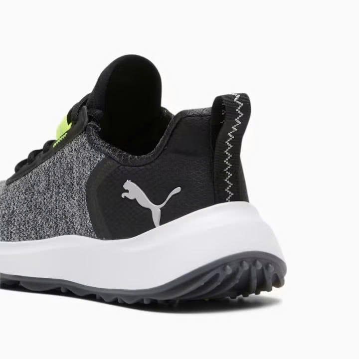 Giày golf trẻ em Fusion Crush Sport JR - Puma Black / Electric Lime 37