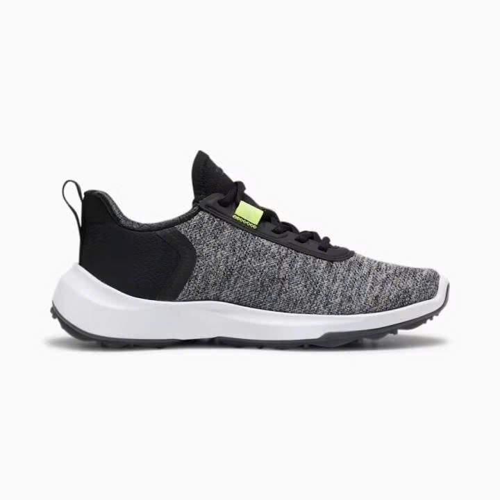 Giày golf trẻ em Fusion Crush Sport JR - Puma Black / Electric Lime 37